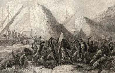 Los normandos son destruidos en las costas gallegas de España en c.969